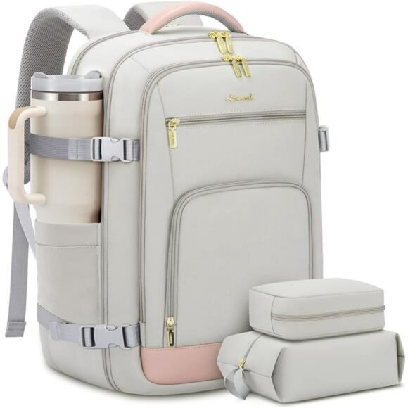 LOVEVOOK Travel Backpack Women 40L Carry On Laptop Bag TSA Approved Waterproof - Picture 1 of 7